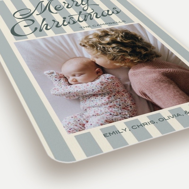 Retro Stripes Holiday Card