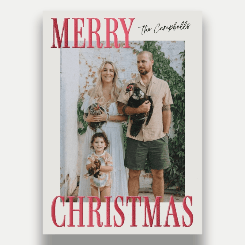 Bold Serif Holiday Card