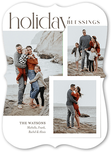 Joyous Delight 5x7 White  Holiday Card