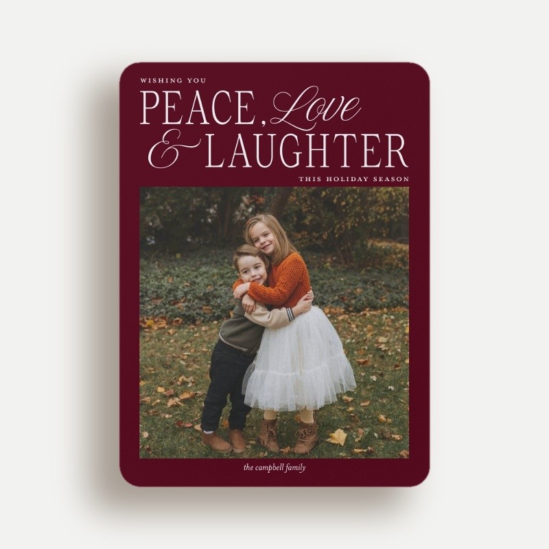 Peace Laughter Holiday Card