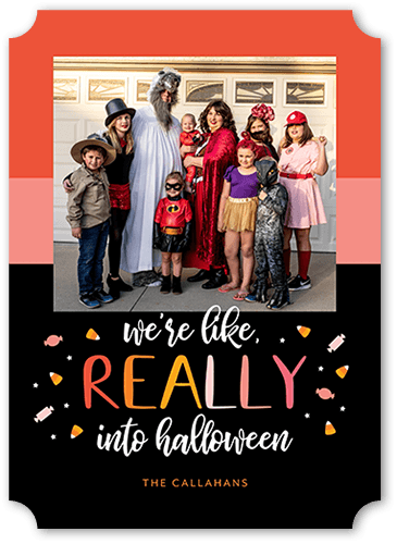 Really Into It 5x7 Pink  Halloween Card