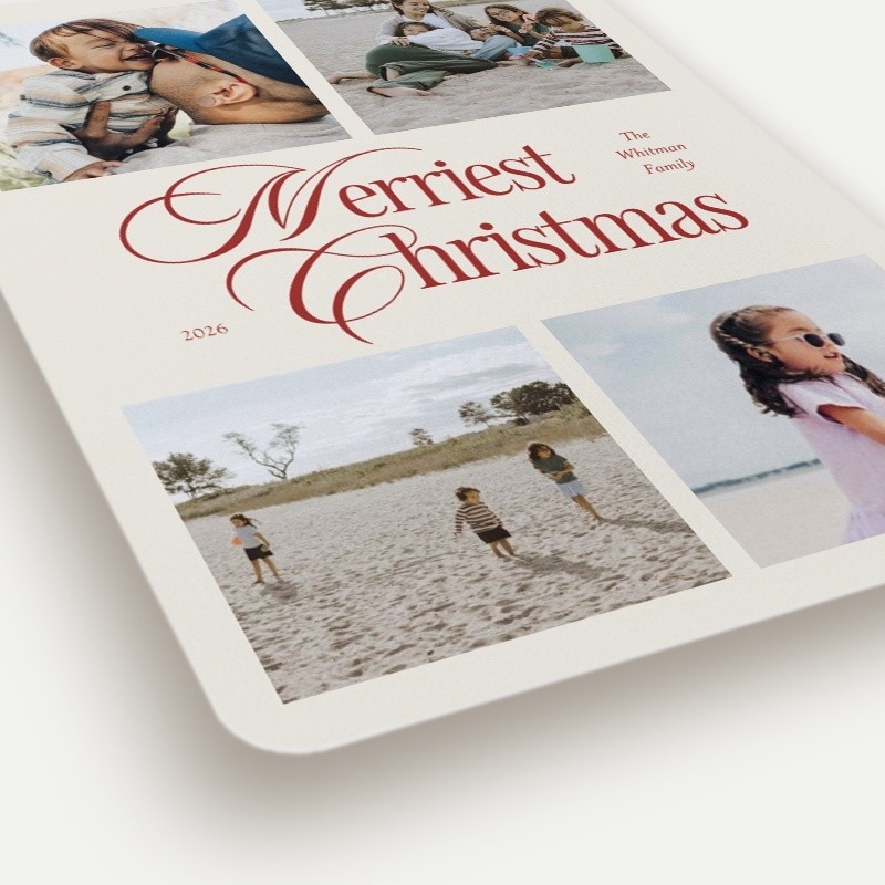 Stacked Script Holiday Card