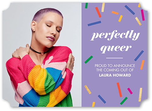 Perfectly Queer 5x7 Purple  Pride Card