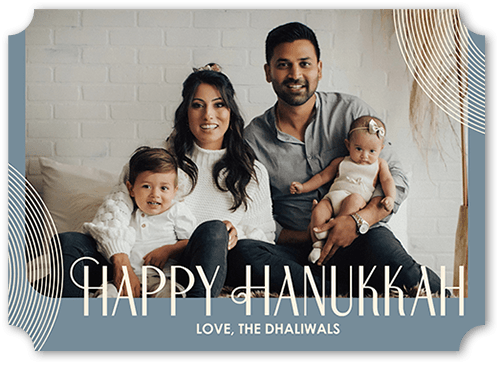 Dazzling Rings 5x7 Gray  Holiday Card