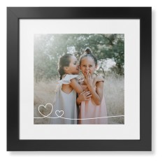 Double Heart Line Art