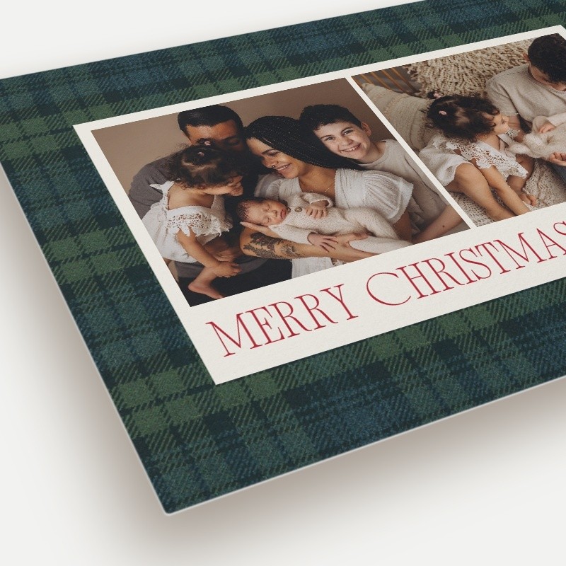 Tartan Backdrop Holiday Card