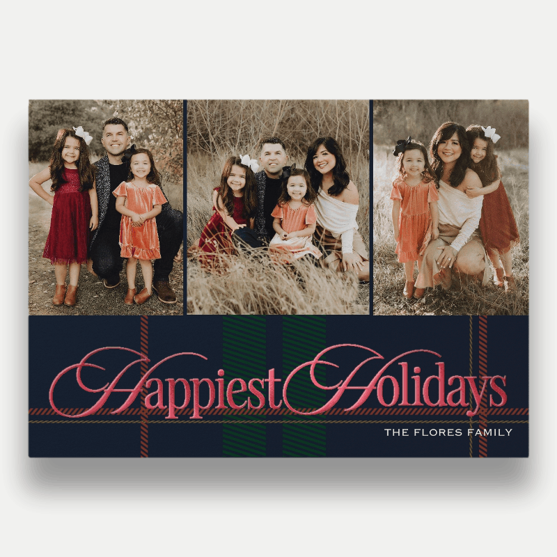 Preppy Plaid Holiday Card