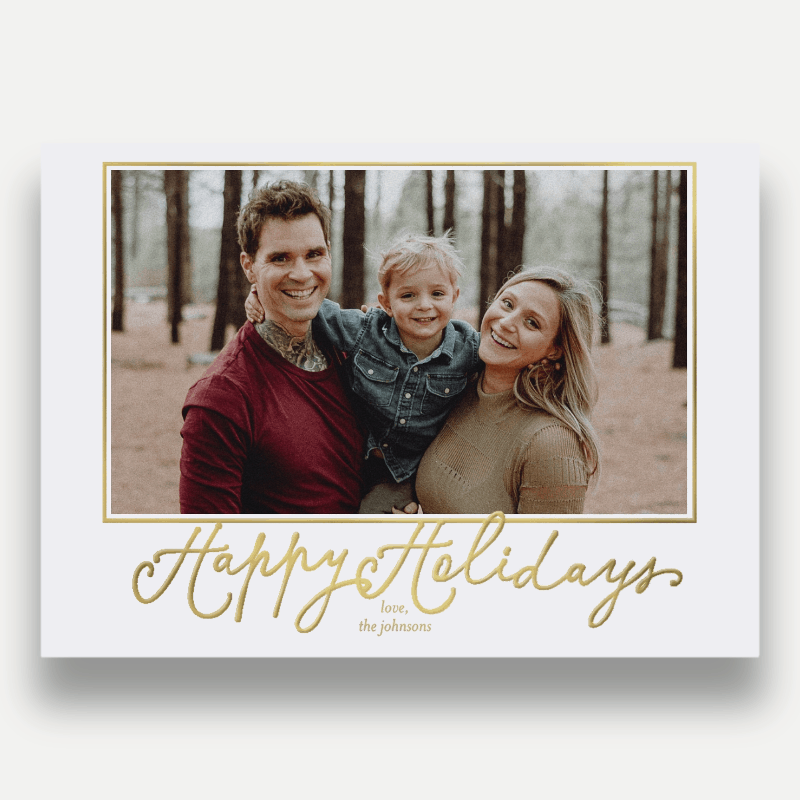 Framed Six Holiday Card