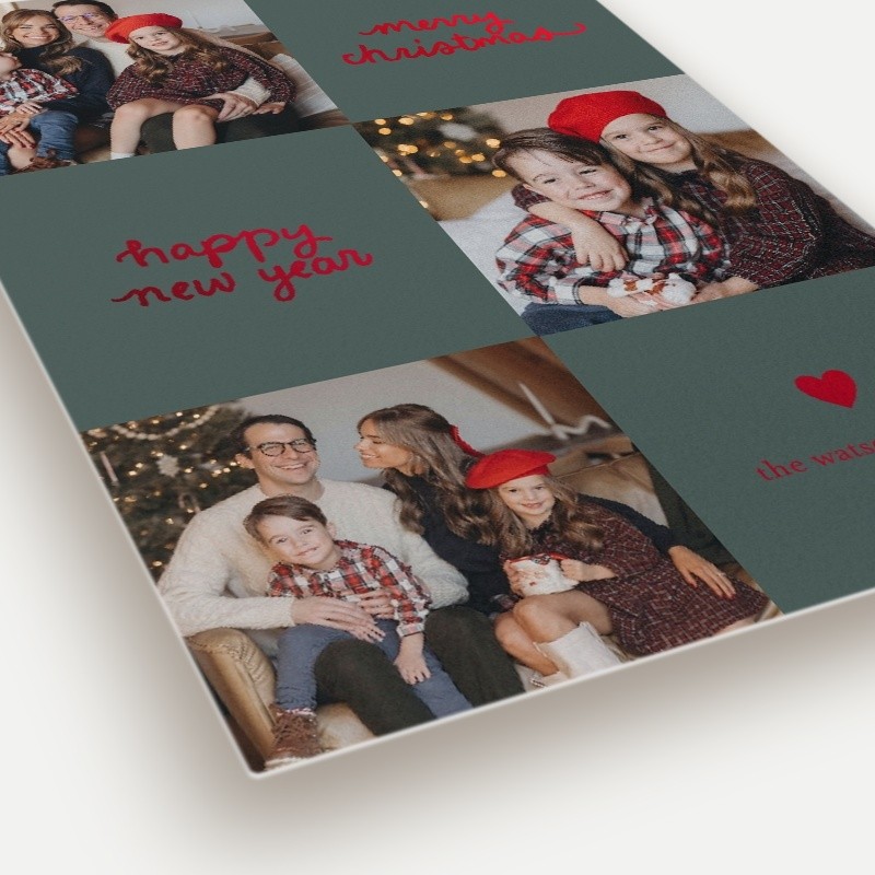 Checkered Collage Holiday Card