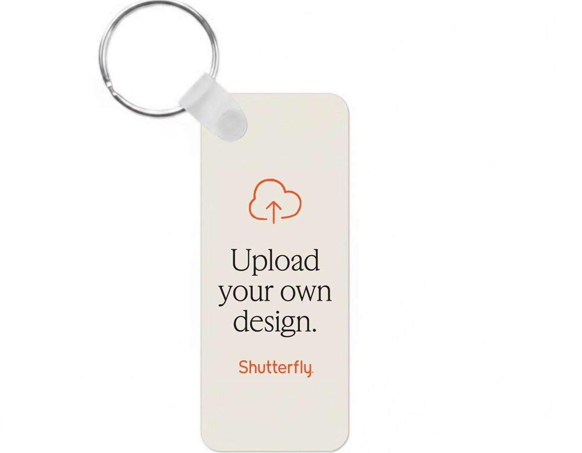 Upload Your Own Design Rectangle Key Ring Upload Your Own Design Rectangle 1.25x3 Multicolor Key Ring