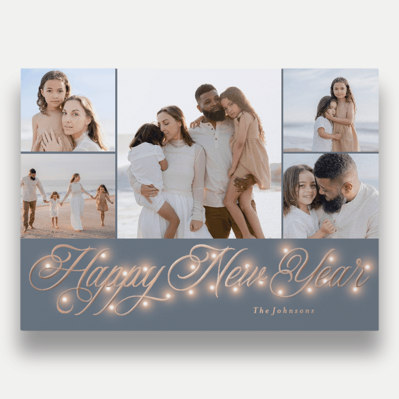 Glowing Flourish Holiday Card