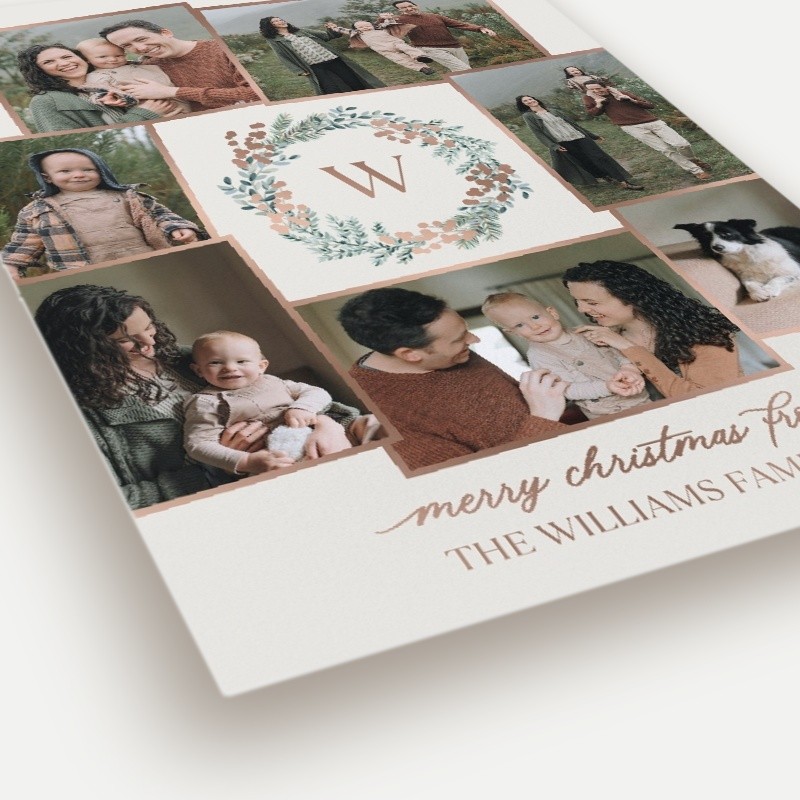 Wreath Monogram Holiday Card