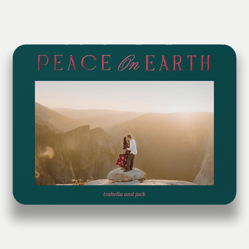 Luminous Peace Religious Christmas Card