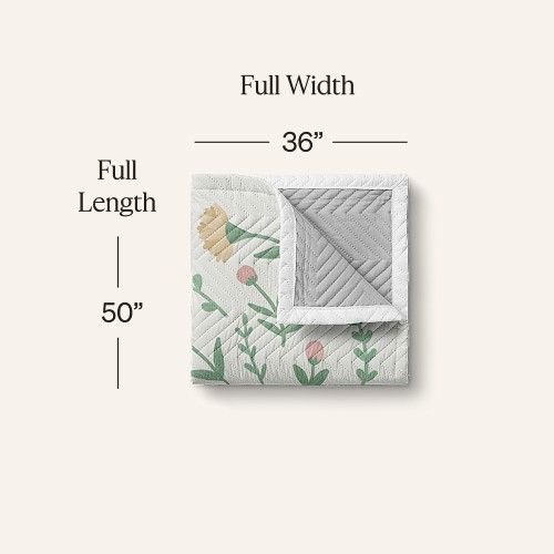 Monogram Hearts Quilted Baby Blanket Monogram Hearts 36x50 Green Quilted Baby Blanket