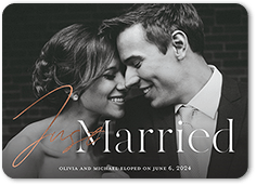 Just Married Calligraphy