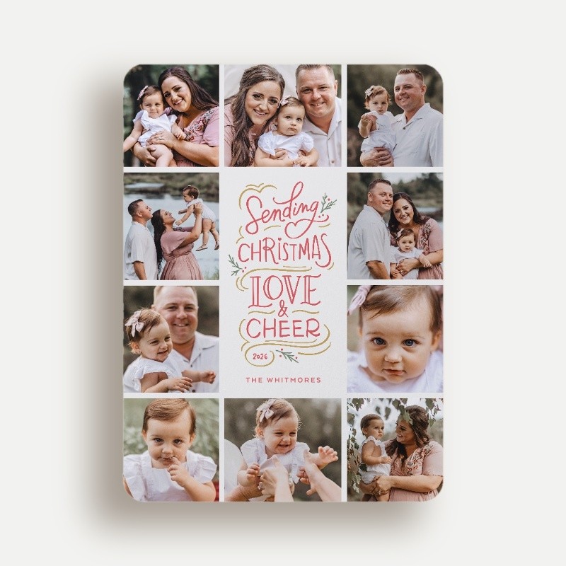 Cheerful Grid Holiday Card