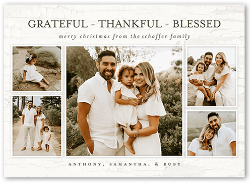 Resounding Sentiments 5x7 Beige  Holiday Card