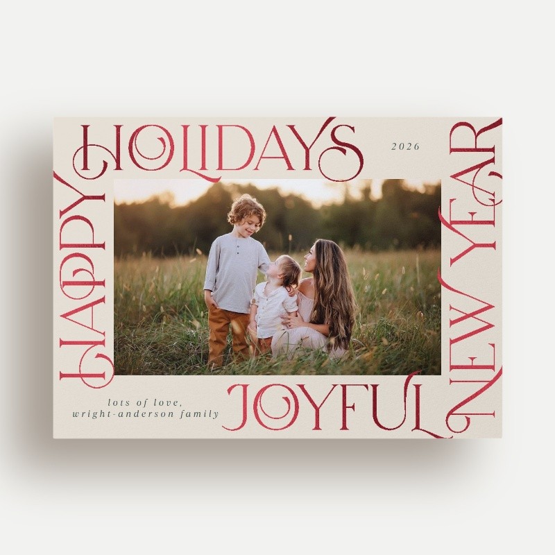 Word Frame Holiday Card