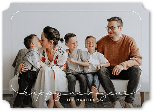 Writing Frame 5x7 White  Holiday Card