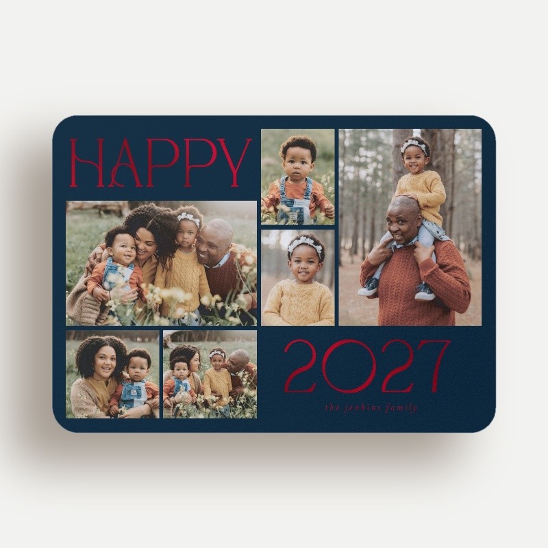 Golden Yearframe New Year's Card