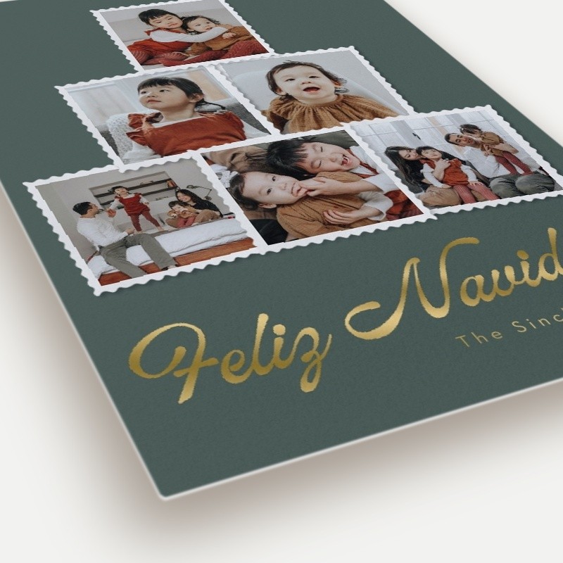 Photo Tree Stack Holiday Card
