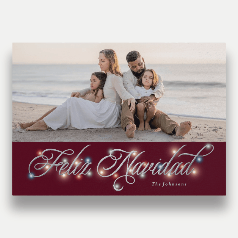 Glowing Flourish Holiday Card
