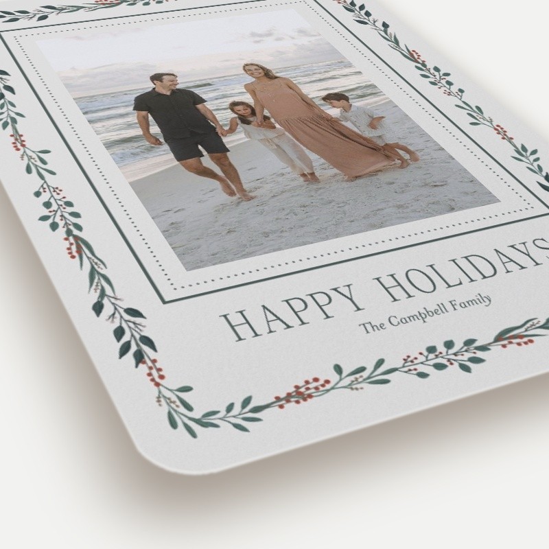 Garland Border Holiday Card