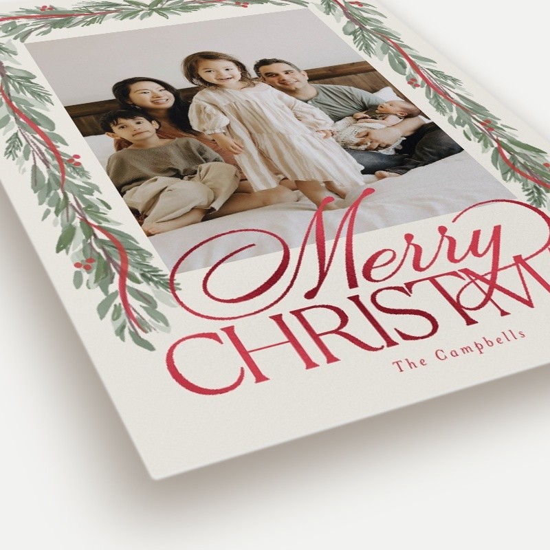 Draped Garland Holiday Card