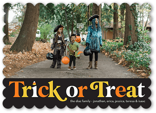 Candied Treat 5x7 Black  Halloween Card