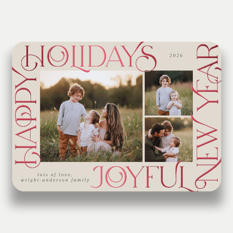 Word Frame Holiday Card