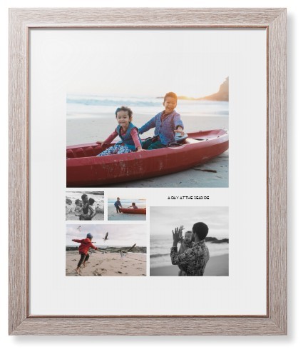 Framed Prints: Hero Collage Rustic Modern Frame White Top & Bottom Mat 16x20 5+ Photos Shutterfly