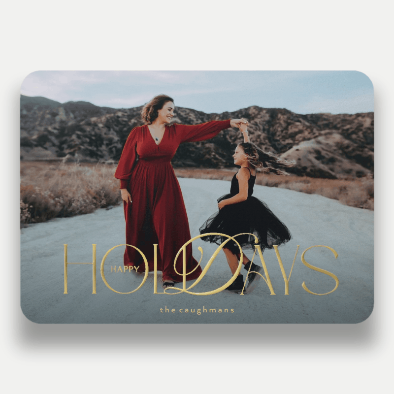Elegant Flourish Holiday Card