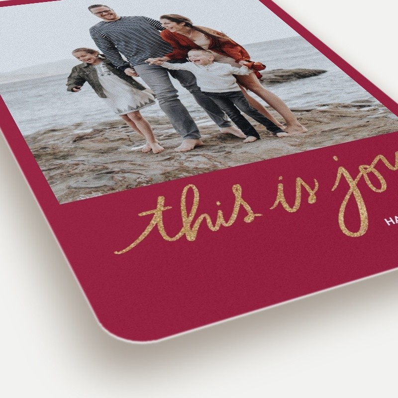 Handwritten Joy Holiday Card
