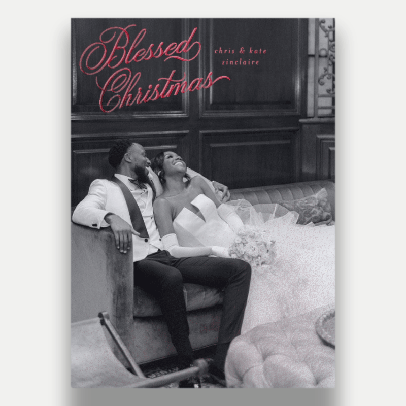 Sweeping Script Holiday Card