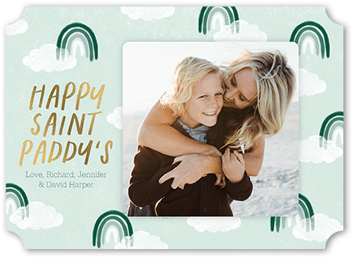 Rad Rainbow 5x7 Green  St. Patrick's Day Card