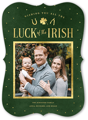 Lucky Frame 5x7 Green  St. Patrick's Day Card