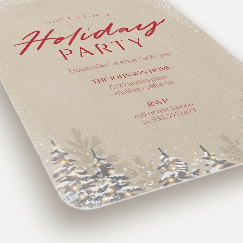 Elegant Party Holiday Invitation