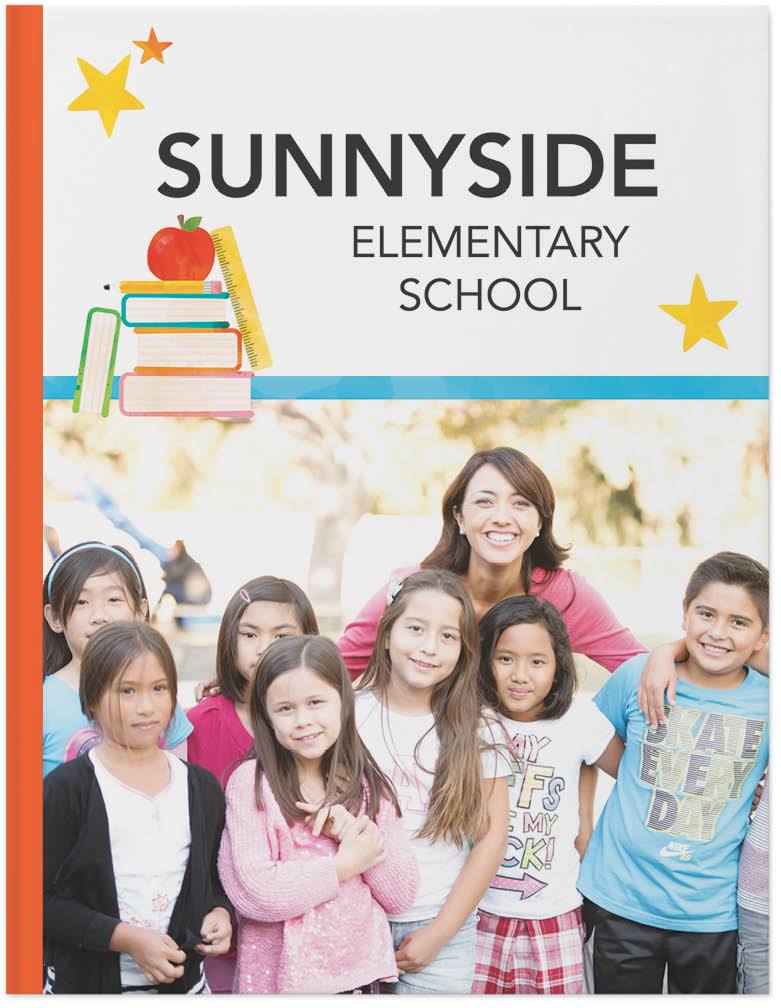 Colorful Elementary School Yearbook