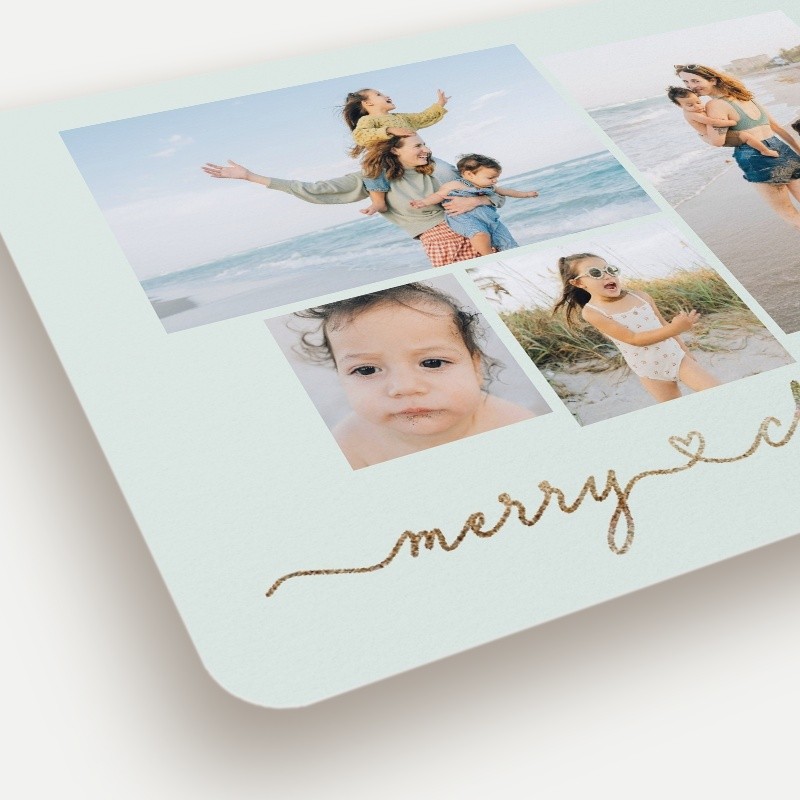 Script Joy Holiday Card Script Joy 5x7 Blue Holiday Card