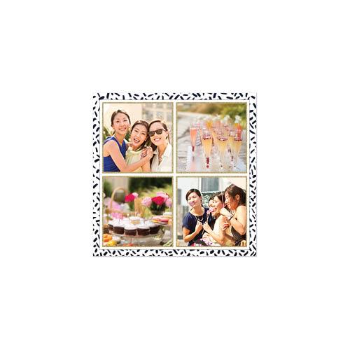 Black and White Confetti Shine 8x8 undefined  Premium Album