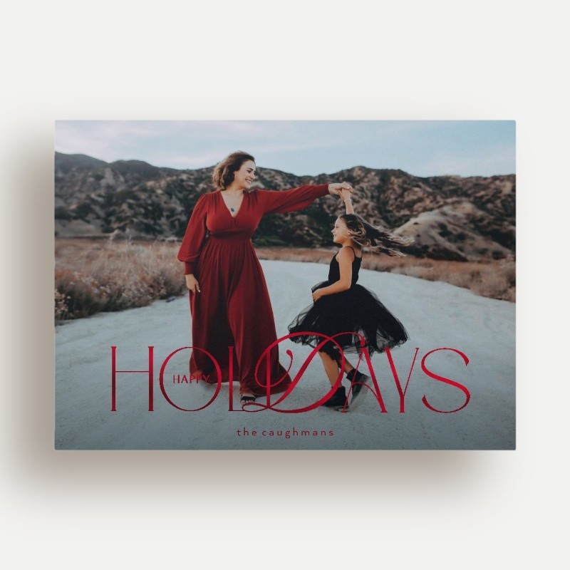 Elegant Flourish Holiday Card