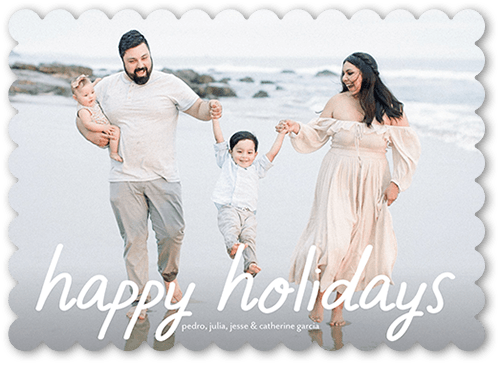 Wholesome Handwriting 5x7 White  Holiday Card