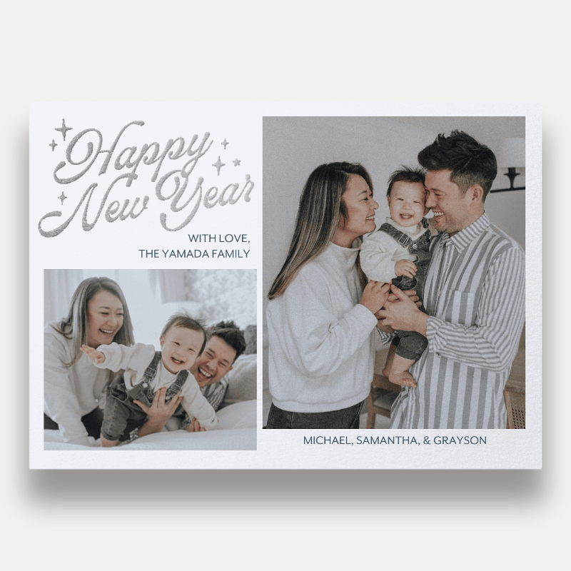 Glitter Stars Holiday Card