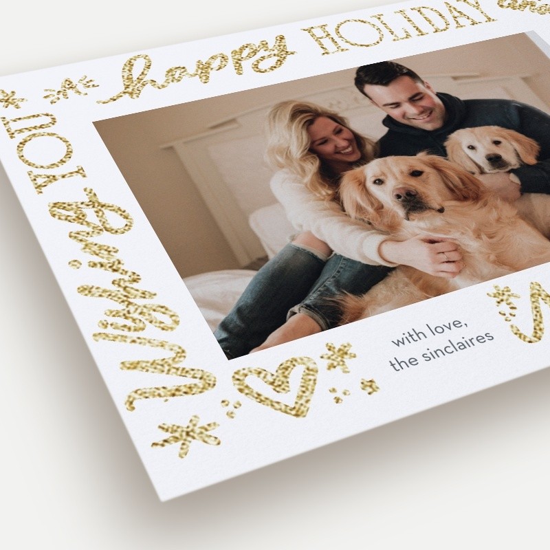 Glitter Greetings Holiday Card