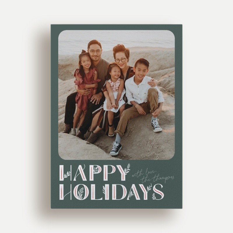 Deco Botanical Holiday Card