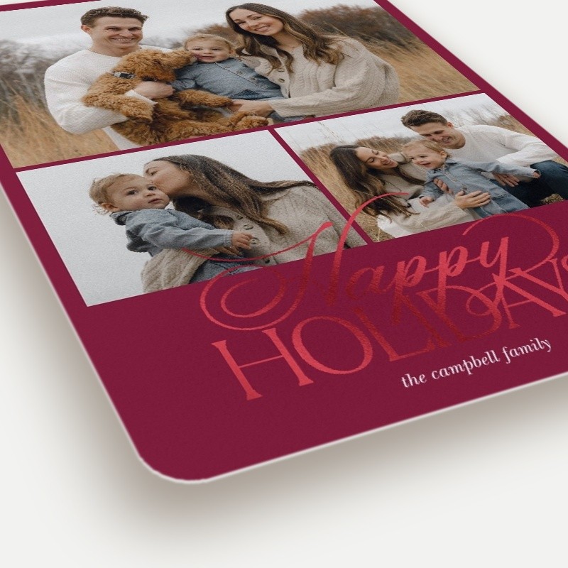 Elegant Trio Holiday Card