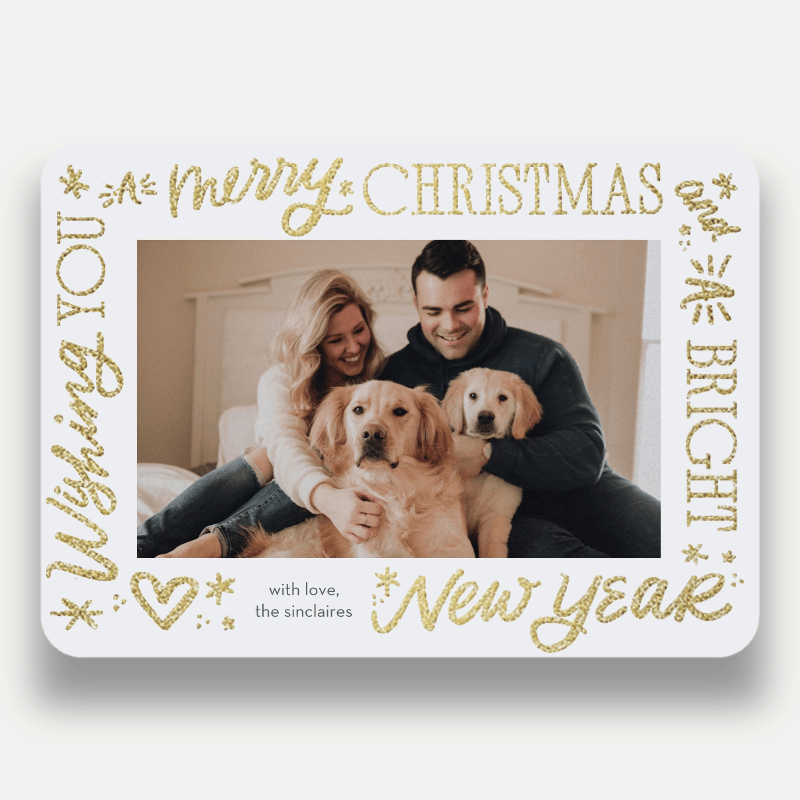 Glitter Greetings Holiday Card