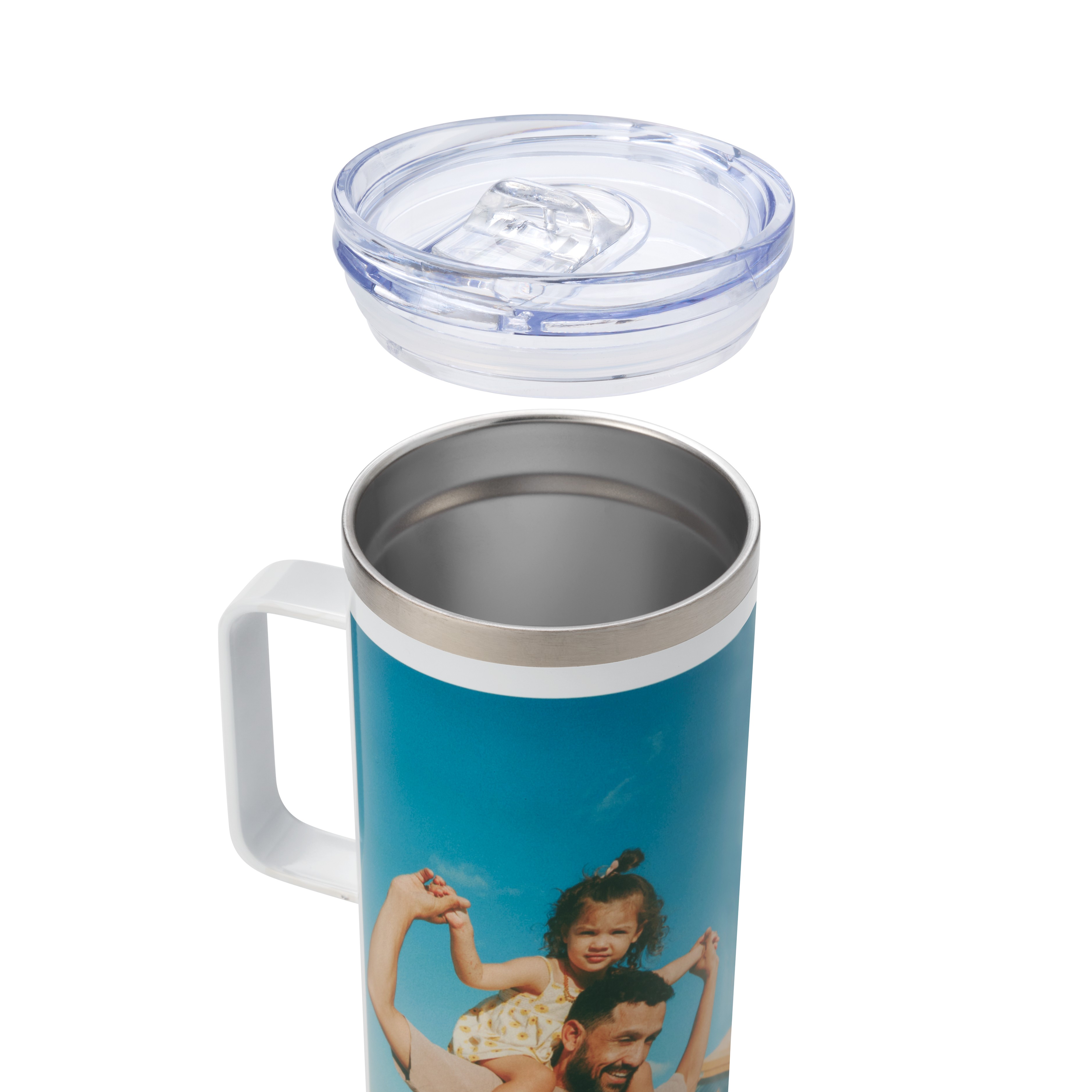 Upload Your Own Design Travel Coffee Mug Upload Your Own Design 16oz White Travel Coffee Mug