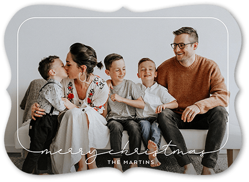 Writing Frame 5x7 White  Holiday Card