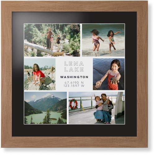 Framed Prints: Modern Adventure Gallery Of Six Natural Contemporary Frame Black Top Mat White Bottom Mat 16x16 5+ Photos Shutterfly